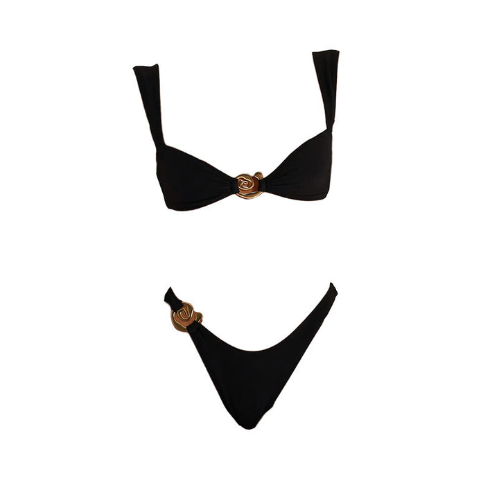Damen Bikini mit eleganten Ringen und hohem Beinausschnitt Echo Archiv
