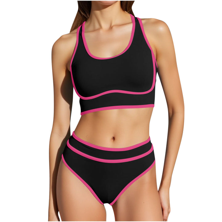 Damen Sportliches Bikini-Set mit hoch taillierter Hose Echo Archiv