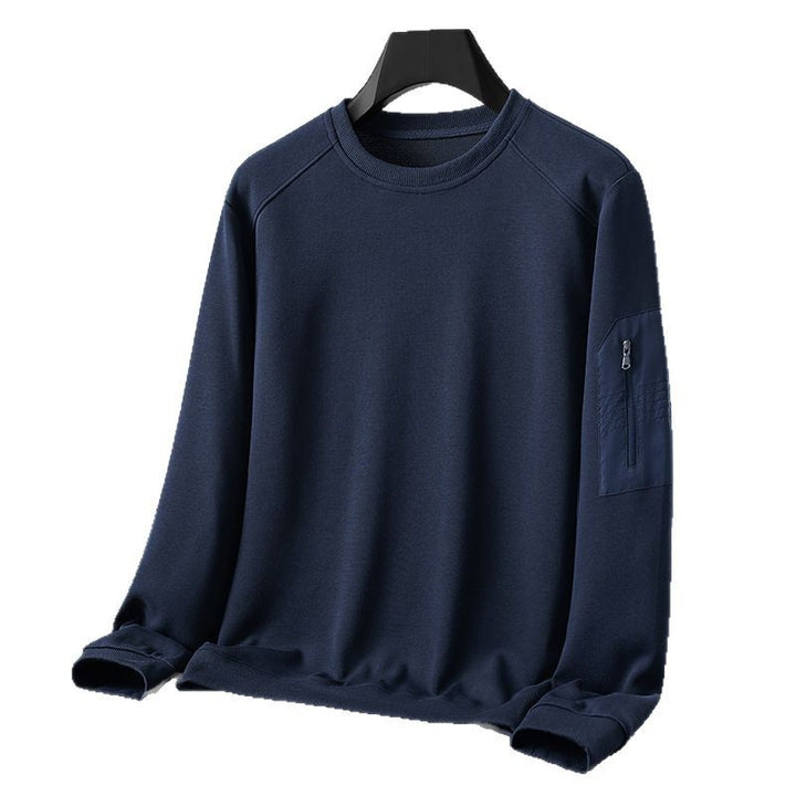 Herren Rundhals‑Sweatshirt mit Reißverschluss‑Ärmeltasche und funktionaler Jersey‑Qualität Echo Archiv