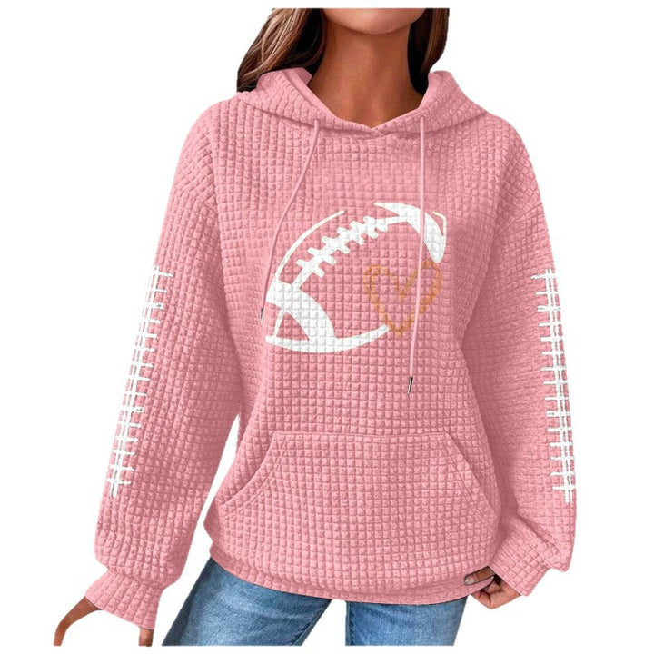 Damen Bequemer Kapuzenpullover mit Herzmotiv Echoarchiv