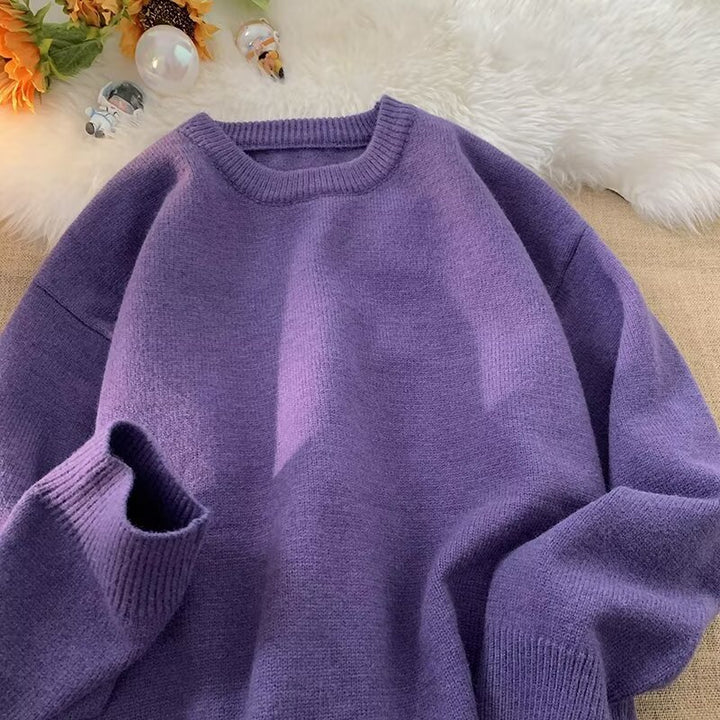 Damen Bequemer Oversize-Pullover Echoarchiv
