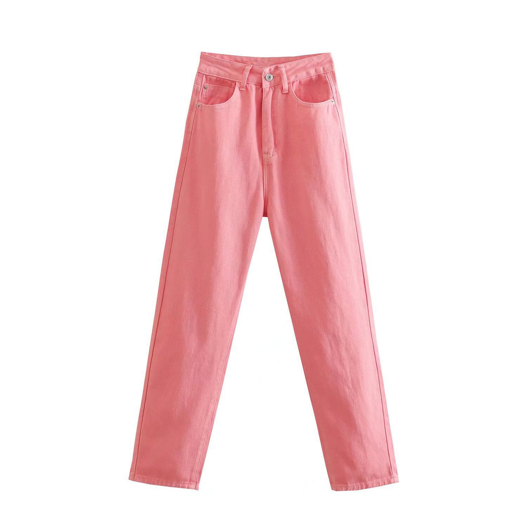 Damen Hochtaillierte Denim-Jeans mit konisch zulaufendem Bein Echo Archiv