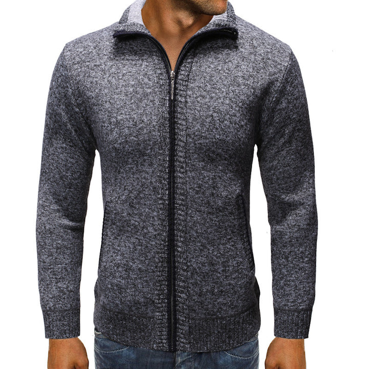 Herren Strickjacke mit Stehkragen und praktischen Taschen Echoarchiv