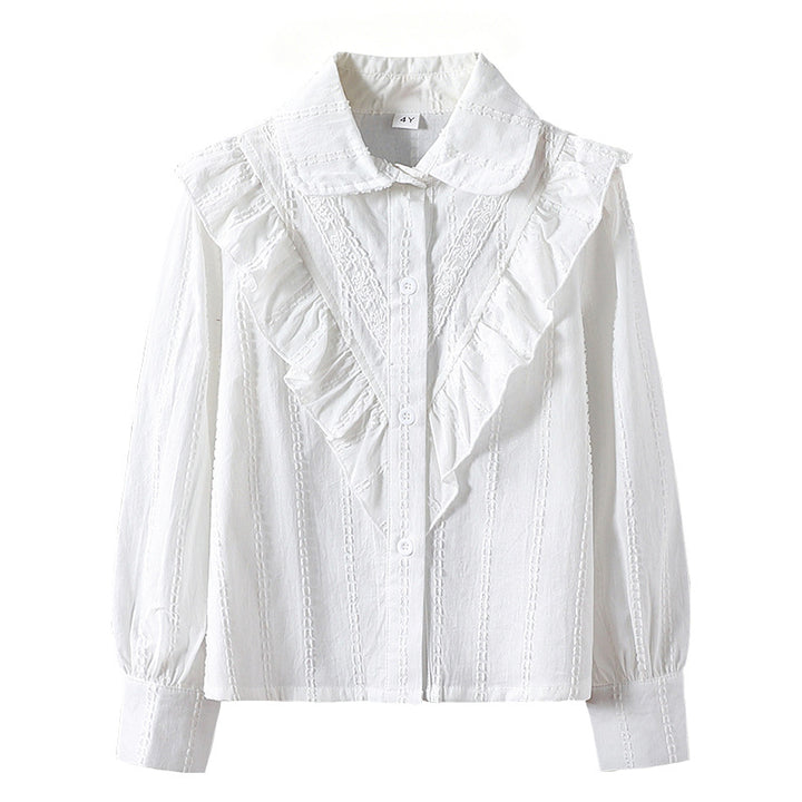 Damen Bluse mit Rüschendetails und feinen Stickereien Echo Archiv