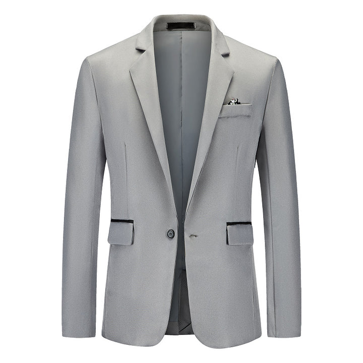 Herren Eleganter Anzugblazer mit feiner Struktur und modernem Schnitt Echoarchiv
