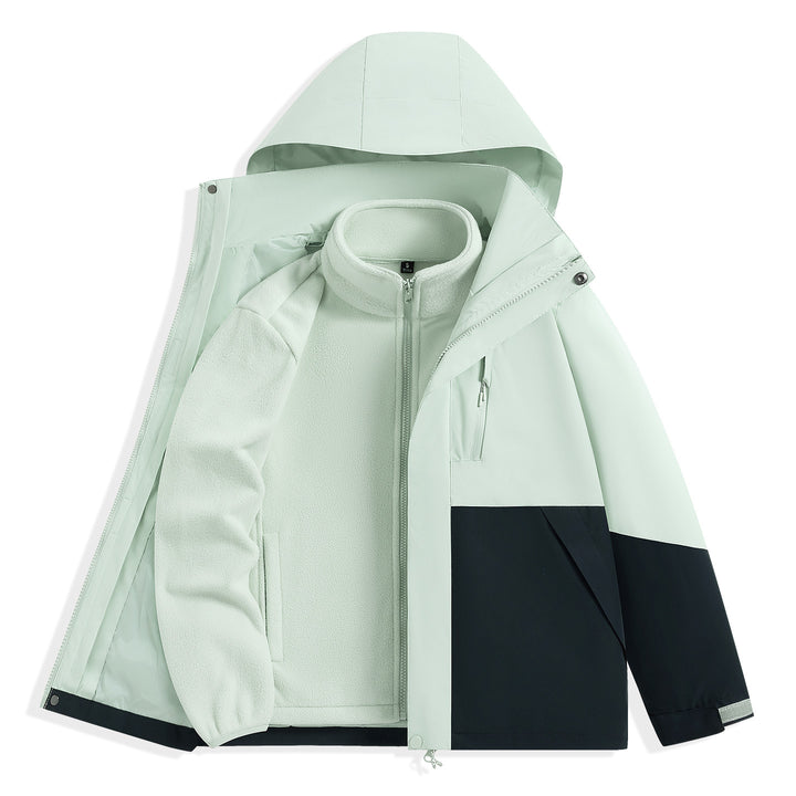 Herren zweilagiger Outdoorparka mit herausnehmbarer Fleece-Innenjacke und Kapuze Echo Archiv