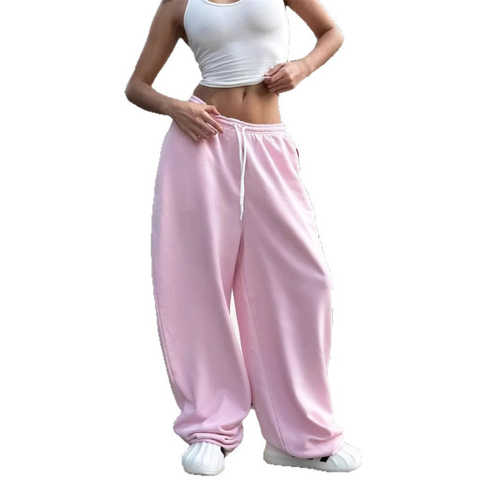 Damen oversized Sweathose mit breitem Bund und Kordelzug – Avérine