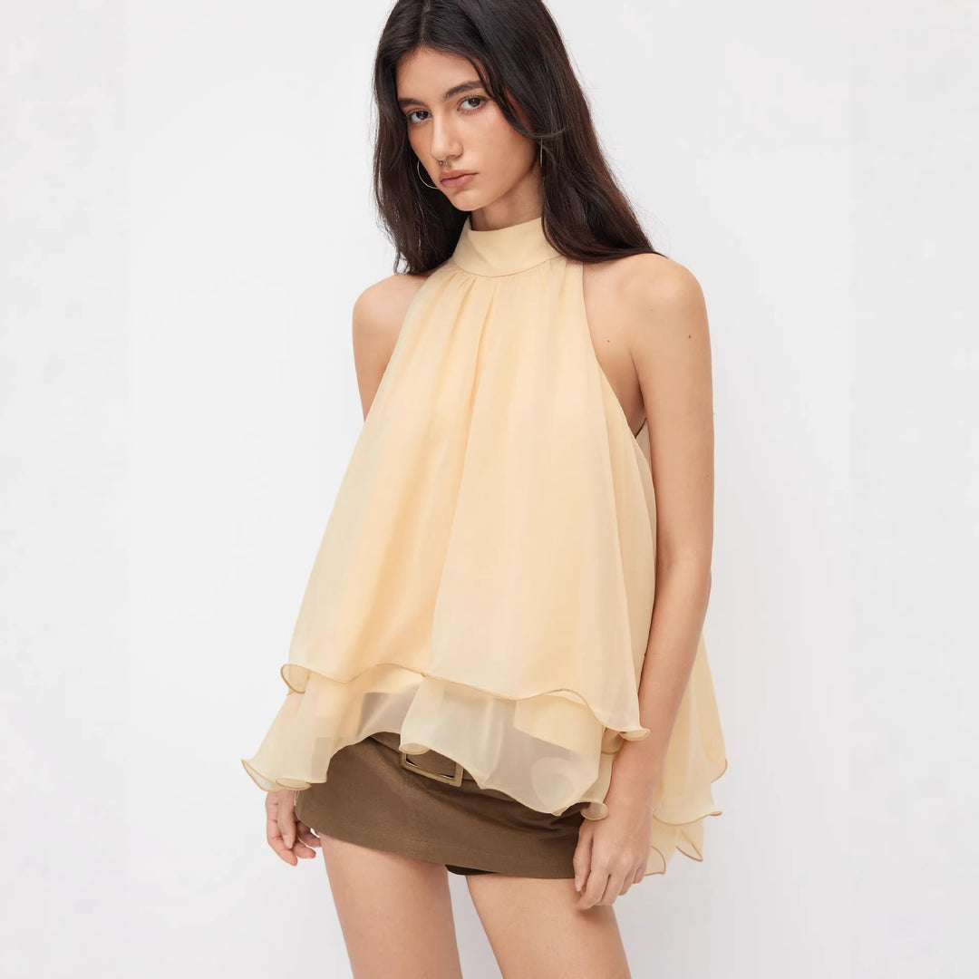Damen Schwingender Chiffon-Rock mit Schleifenverschluss Echo Archiv