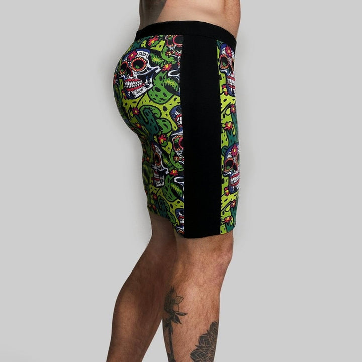 Herren Badeshorts mit kreativem Totenkopf-Design und elastischem Bund Echo Archiv