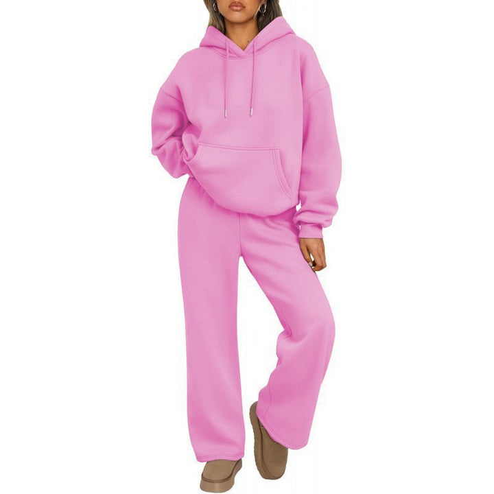 Damen Oversized Hoodie-Set mit Kängurutasche und weiter Palazzohose – Auréline