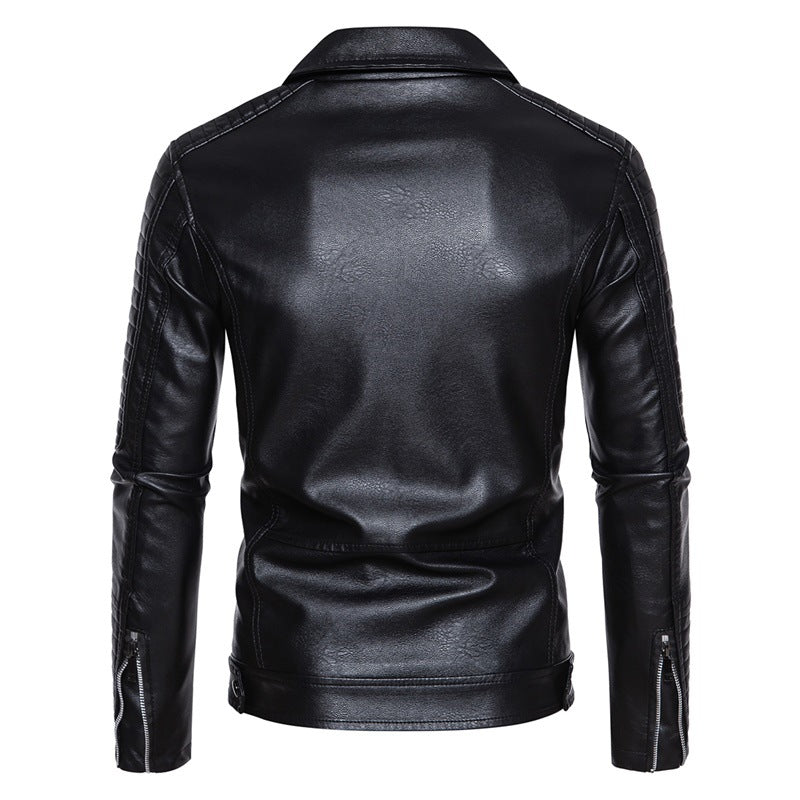 Herren Modische Kunstleder Bikerjacke Echo Archiv