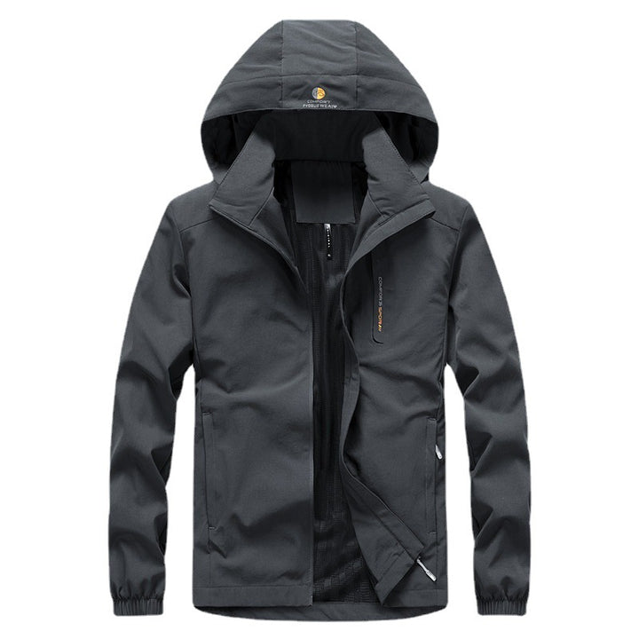 Herren leichte Softshell-Kapuzenjacke mit winddichter Membran und Reißverschlusstaschen Echoarchiv