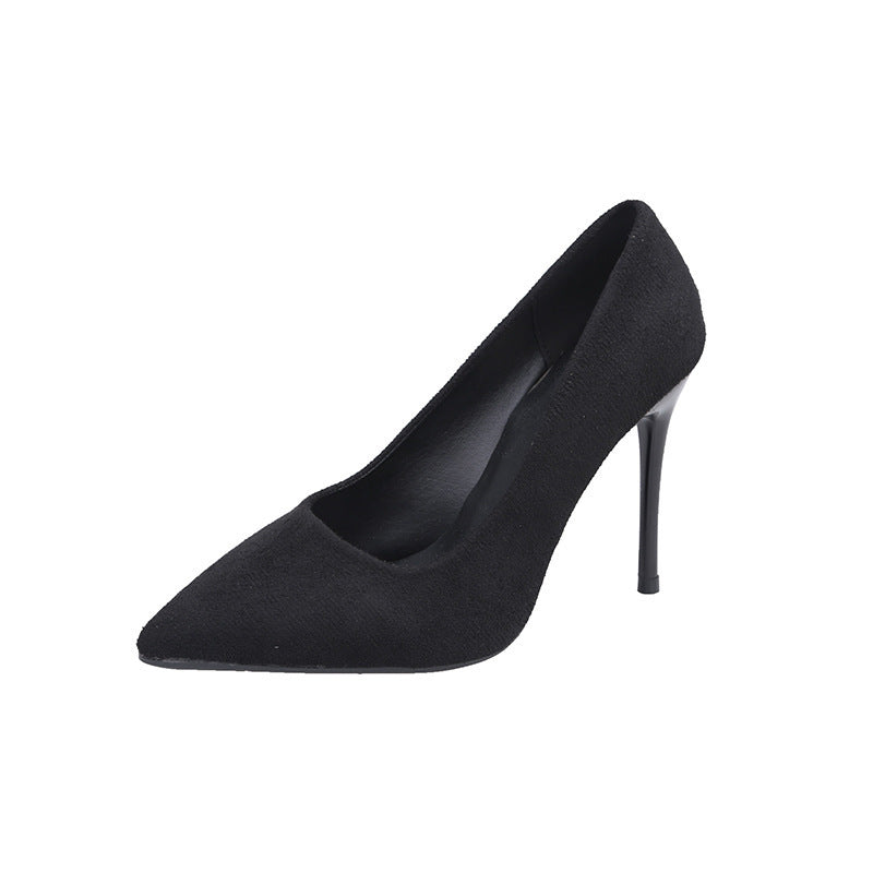 Damen nan spitze Veloursleder-Optik Pumps mit gepolstertem Fußbett und schlankem Stilettoabsatz Echo Archiv