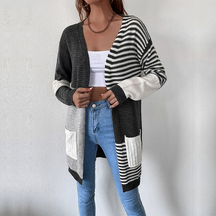 Damen Modischer Strickcardigan mit geometrischem Muster Echo Archiv