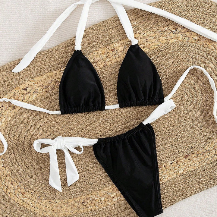 Damen Triangel-Bikini mit verstellbaren Trägern und femininem Bindedetail Echo Archiv