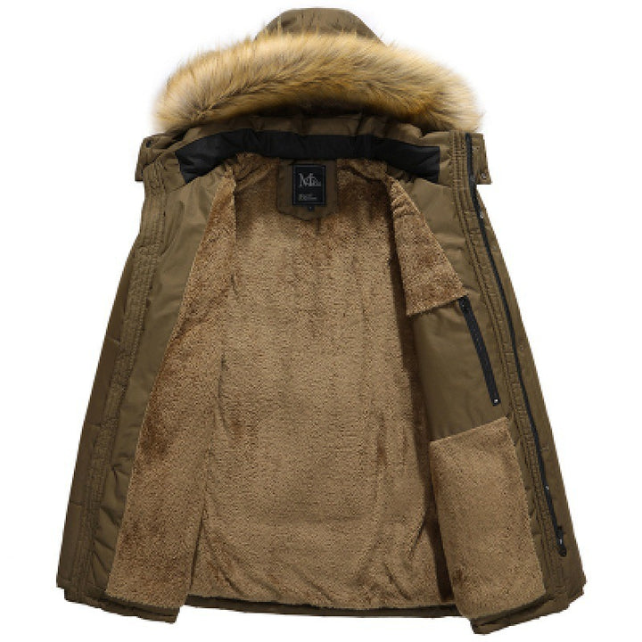Herren Parka mit Teddyfutter, Kunstfellkapuze und Multifunktionstaschen Echo Archiv