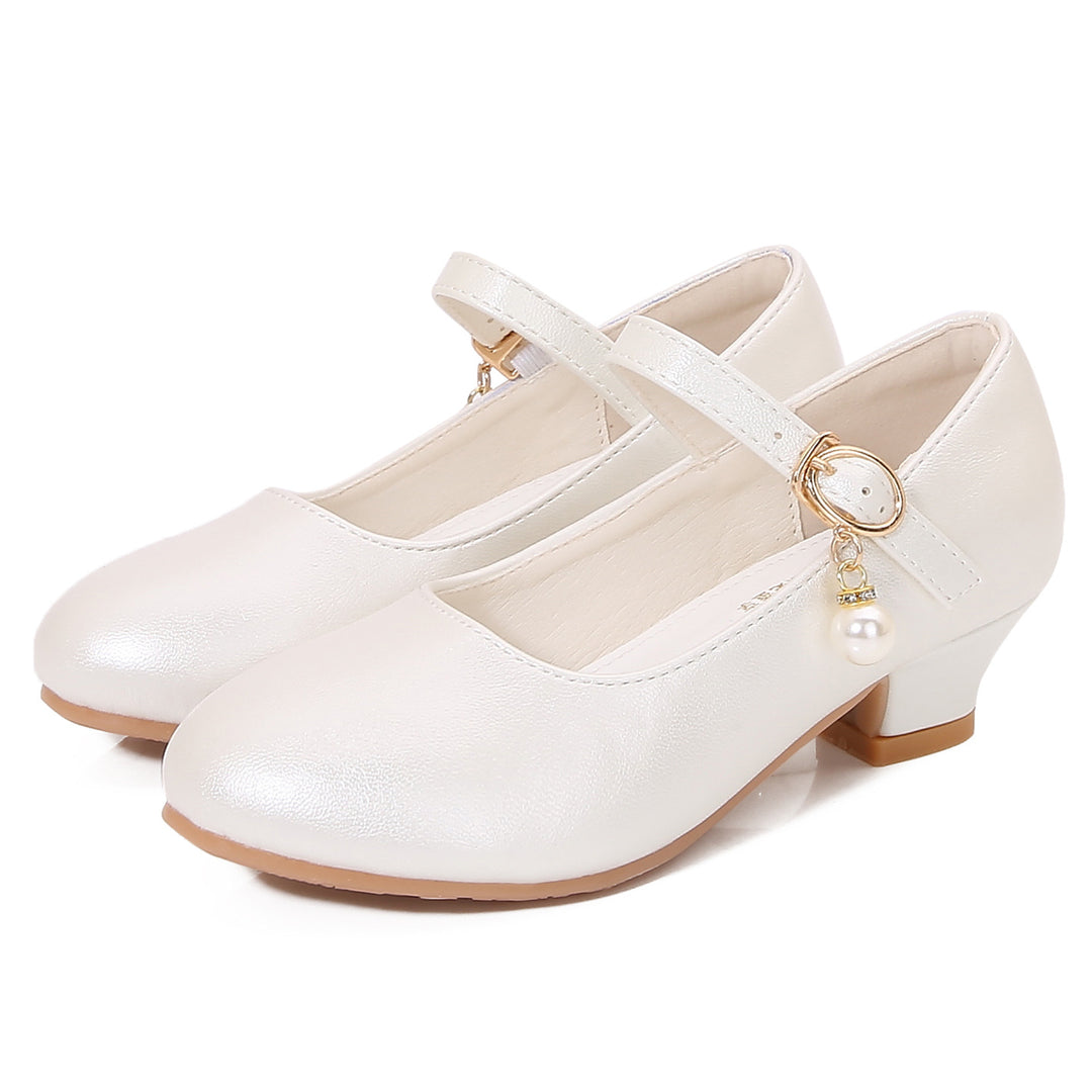 Mädchen Elegante Ballerinas mit verstellbarem Riemen und Perlenanhänger Echo Archiv