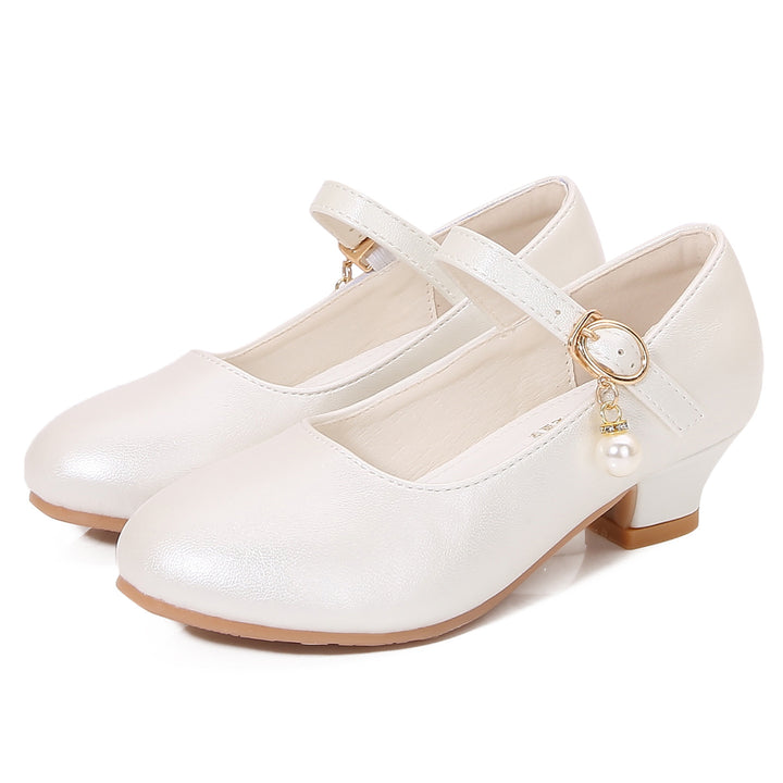 Mädchen Elegante Ballerinas mit verstellbarem Riemen und Perlenanhänger Echo Archiv