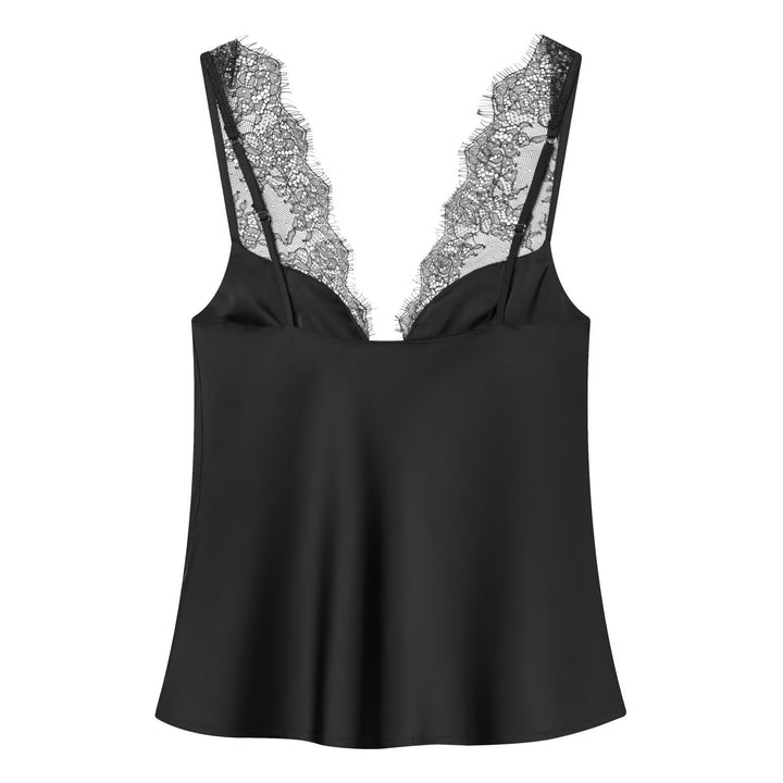 Damen elegantes Camisole-Top mit Spitzenbesatz und hochwertigem Stoff Echo Archiv