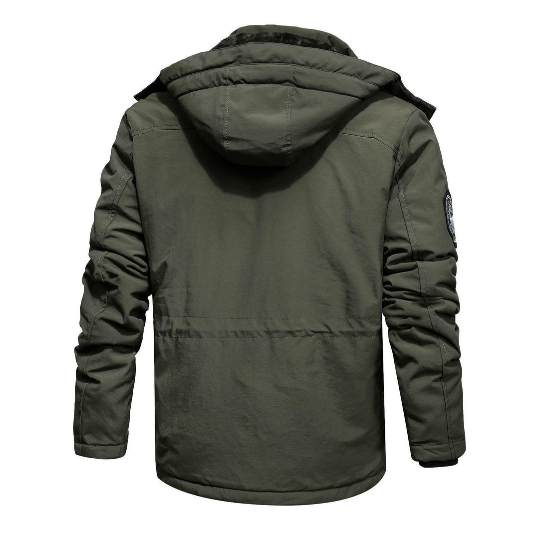 Herren Winddichter Fieldparka mit Teddyfleece‑Innenfutter, Multifunktionalen Cargo‑Taschen und Kapuze Echo Archiv