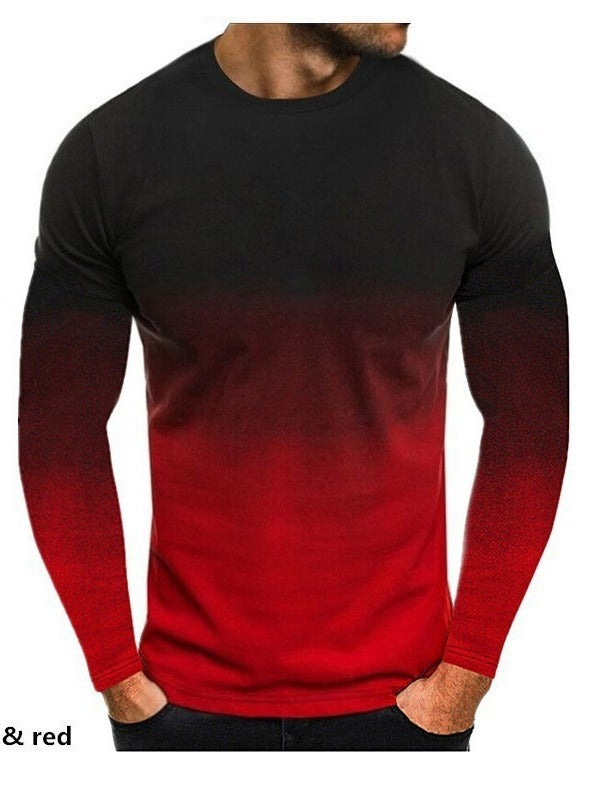 Herren Langarmshirt mit modernem Verlauf und figurbetontem Schnitt Echoarchiv