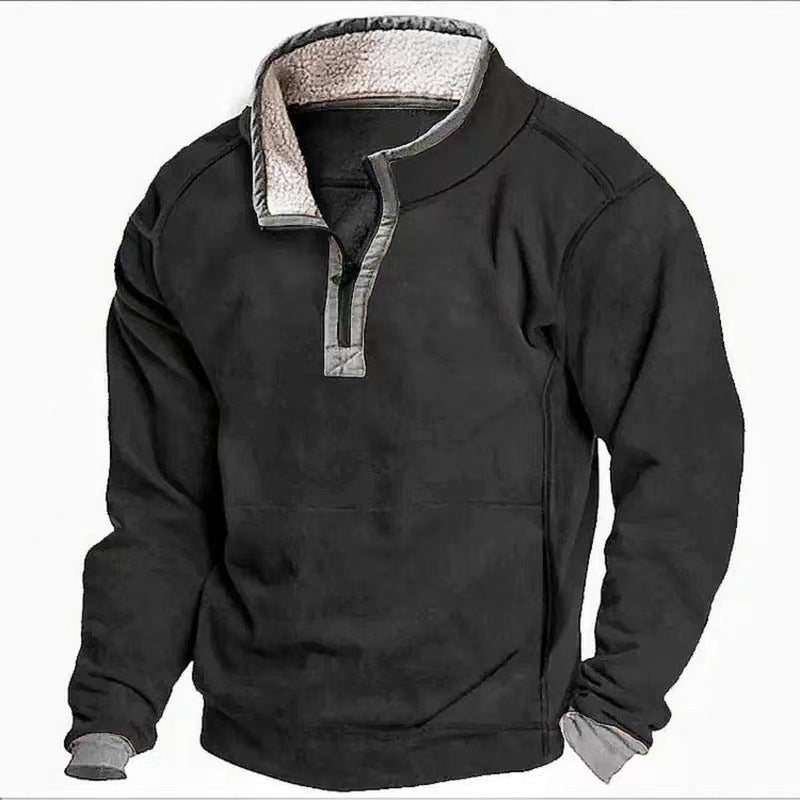 Herren Fleecesweater mit hochgeschlossenem Kragen und praktischem Reißverschluss Echoarchiv
