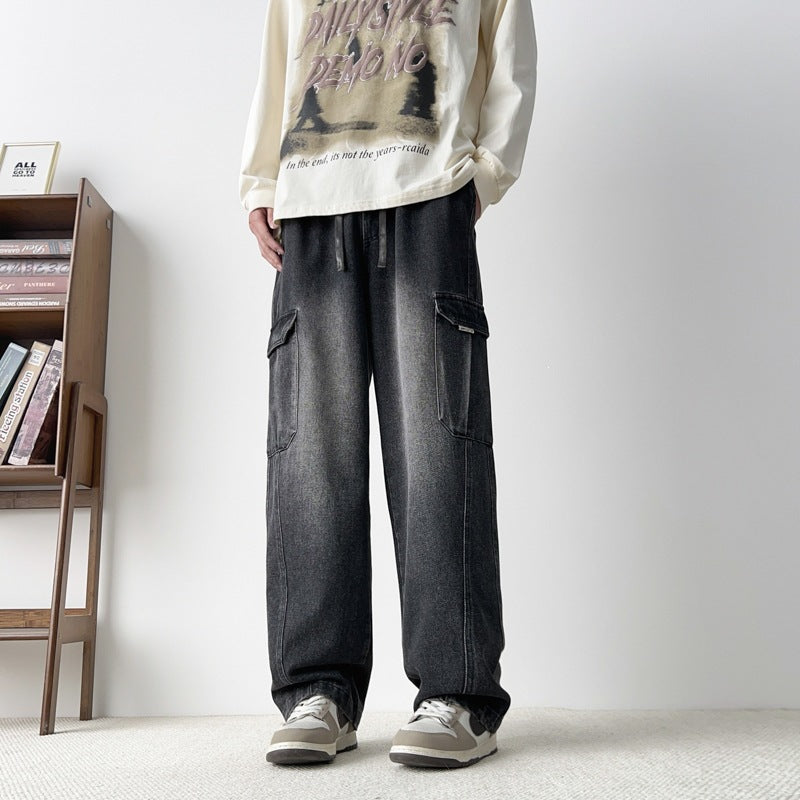 Herren Cargo-Jeans mit weitem Schnitt und Taschen Echo Archiv