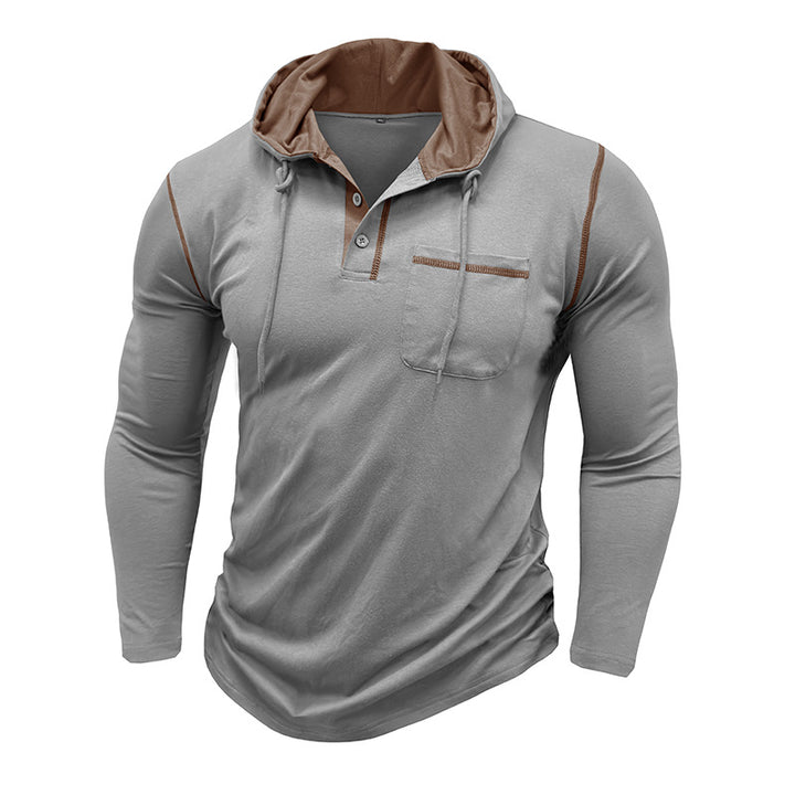 Herren Longsleeve-Hemd mit Kapuze Echoarchiv