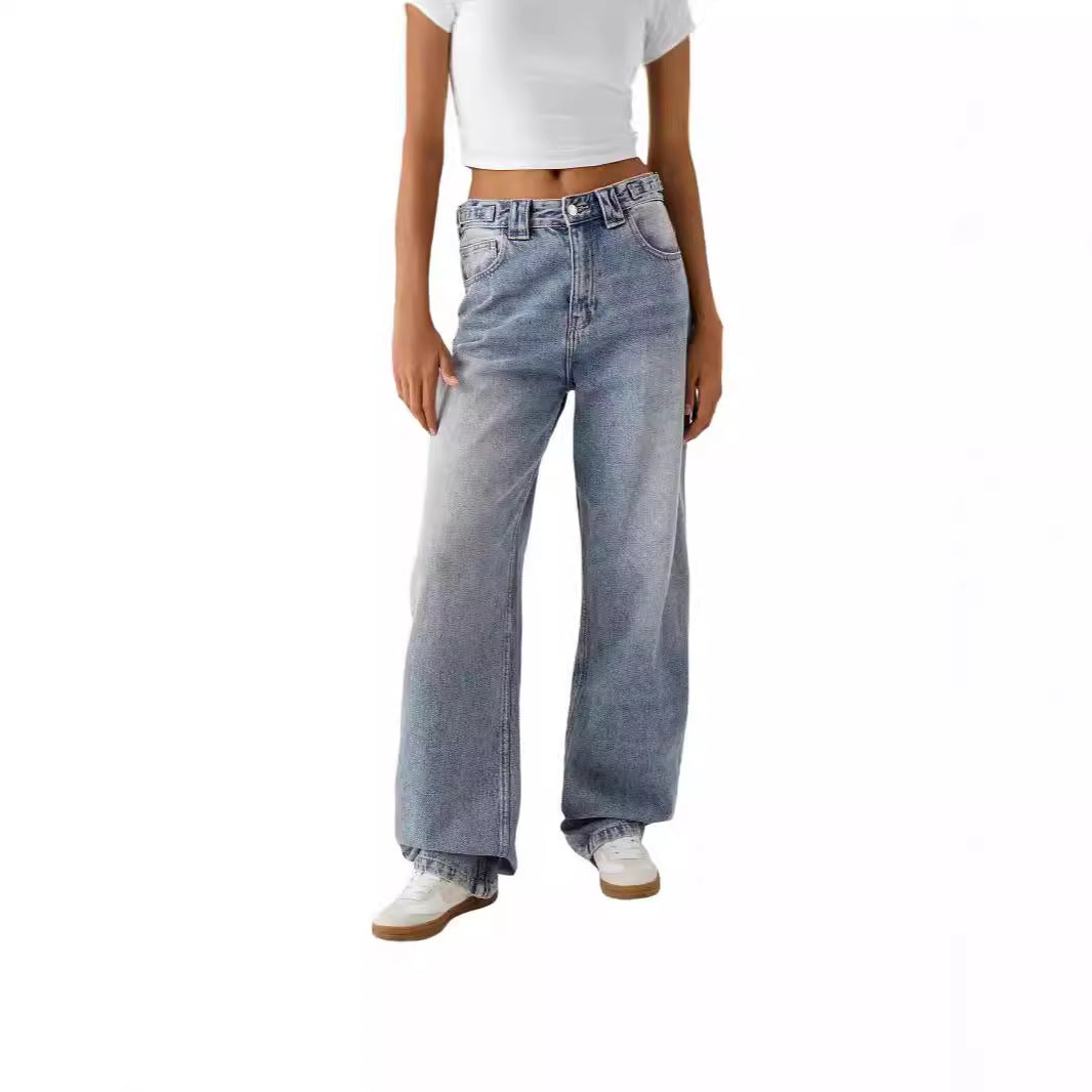 Damen weite High-Waist Jeans mit elegantem Schnitt und lässigem Design Echo Archiv