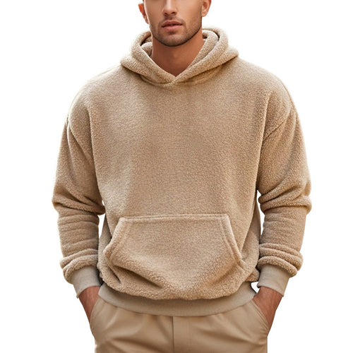 Herren Kuscheliger Fleece-Hoodie mit Kängurutasche Echoarchiv
