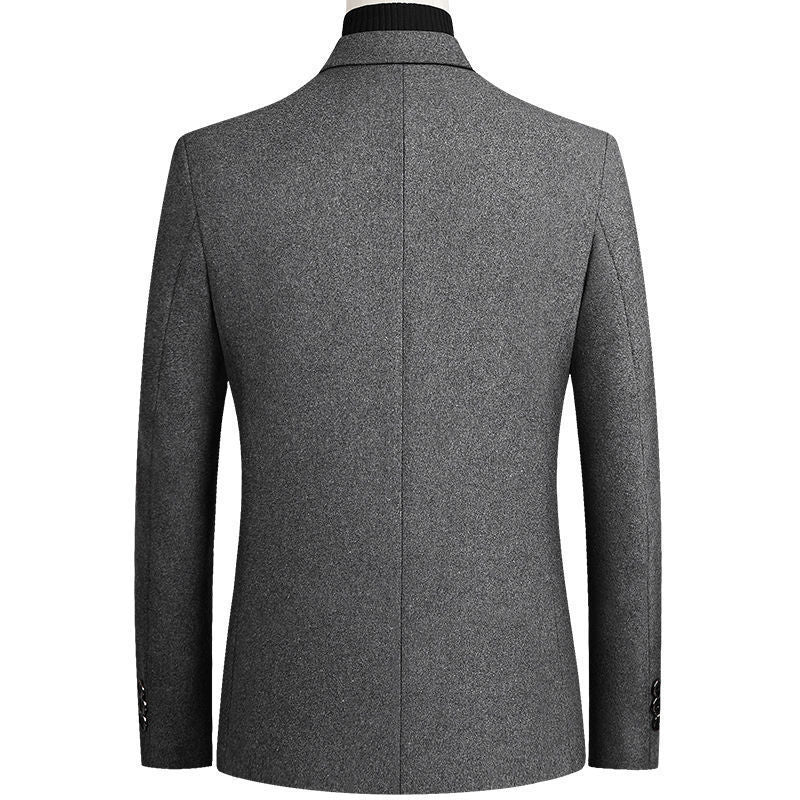 Herren eleganter Wollblazer im klassischen Schnitt mit feiner Textur Echoarchiv