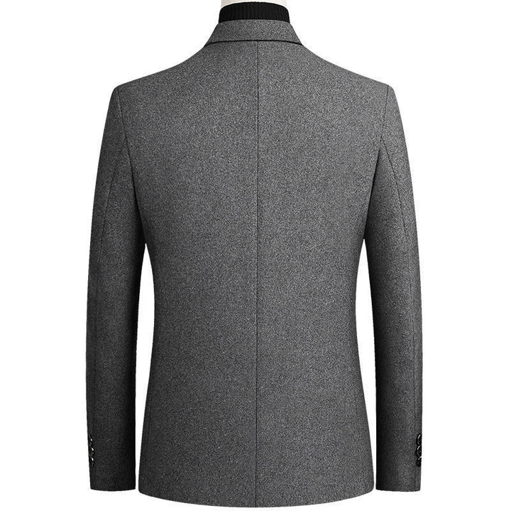 Herren eleganter Wollblazer im klassischen Schnitt mit feiner Textur Echoarchiv
