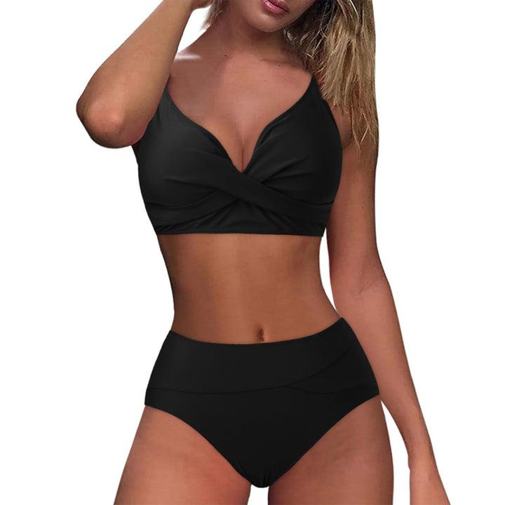 Damen Hochtailliertes Bikini-Set mit raffiniertem Twist-Oberteil Echo Archiv