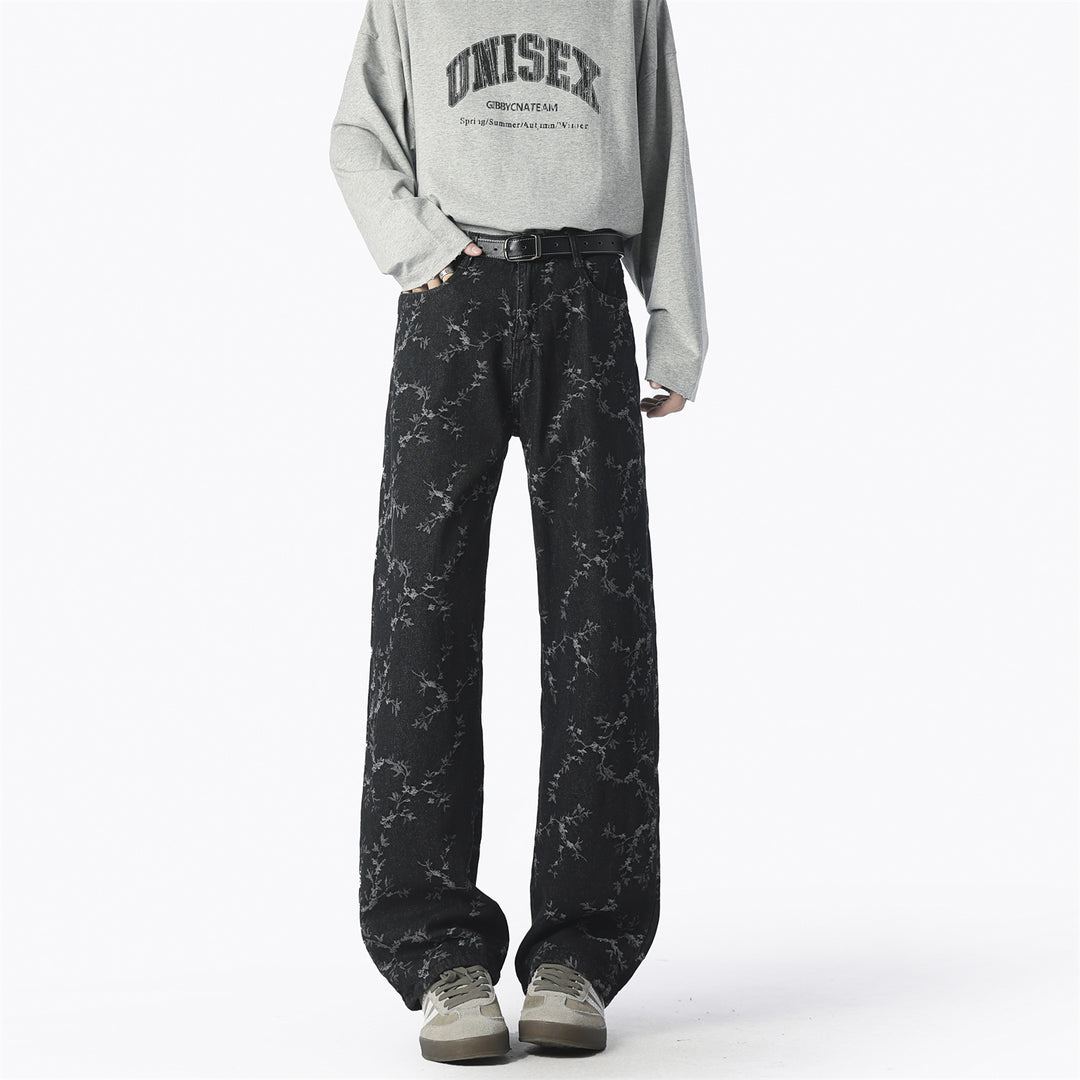 Herren Weite Jeans mit einzigartigem Muster und hohem Tragekomfort Echoarchiv