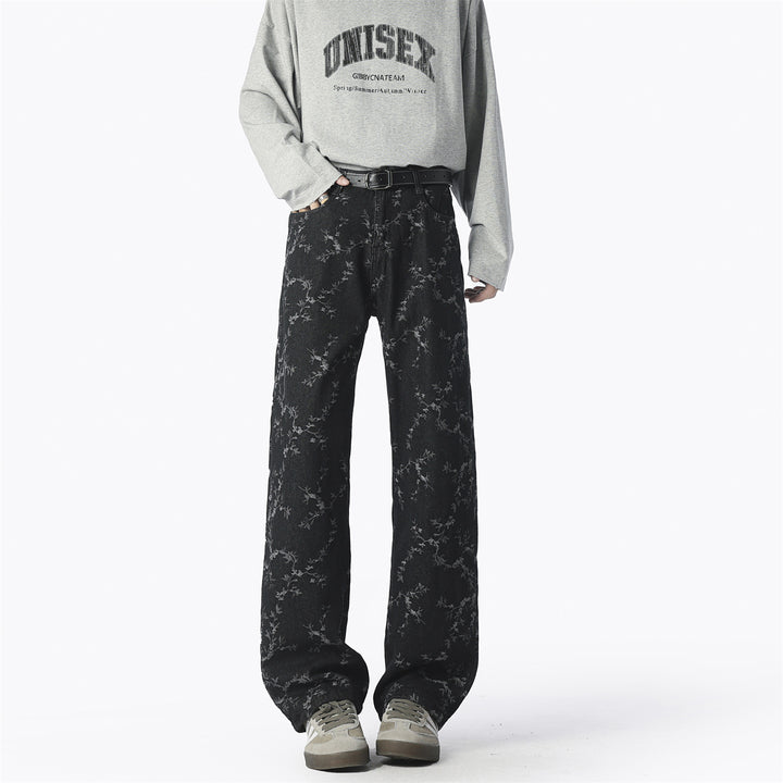 Herren Weite Jeans mit einzigartigem Muster und hohem Tragekomfort Echoarchiv