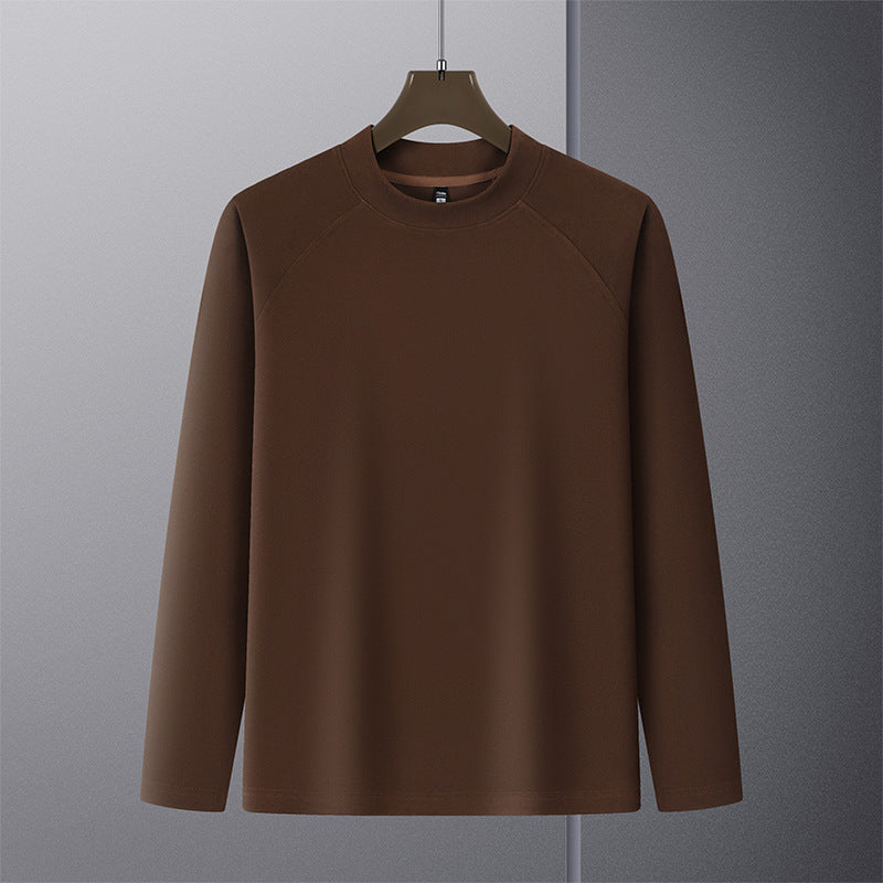 Herren Premium-Mockneck-Pullover aus feinem Woll-Mix mit Raglanärmeln Echo Archiv