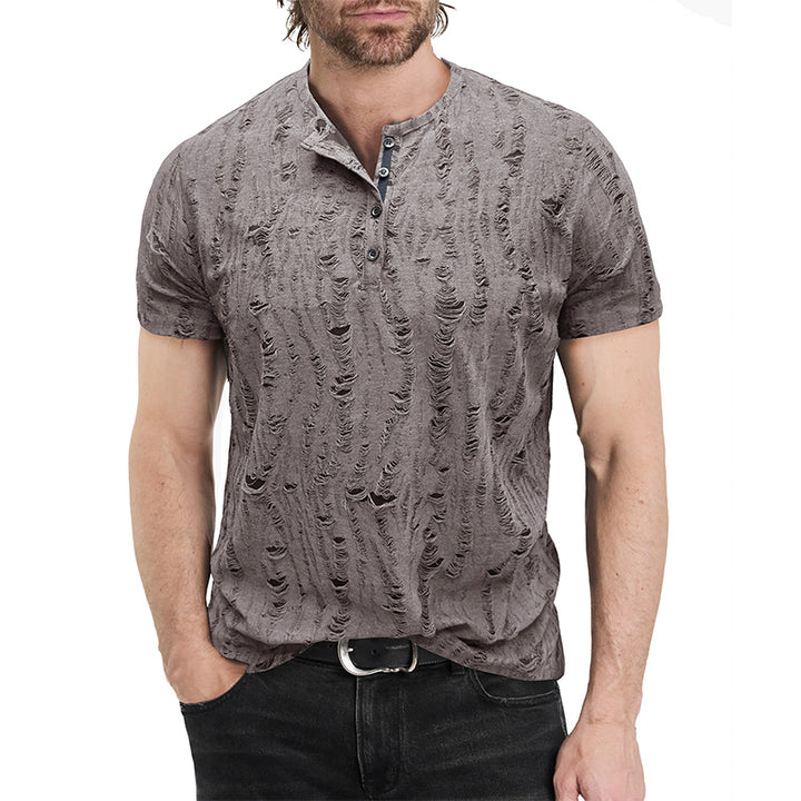 Herren T-Shirt mit besonderen Strukturdetails Echoarchiv
