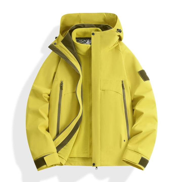 Damen wasserdichter modularer Parka mit abnehmbarer Fleece-Innenjacke und technischer Kapuze Echo Archiv