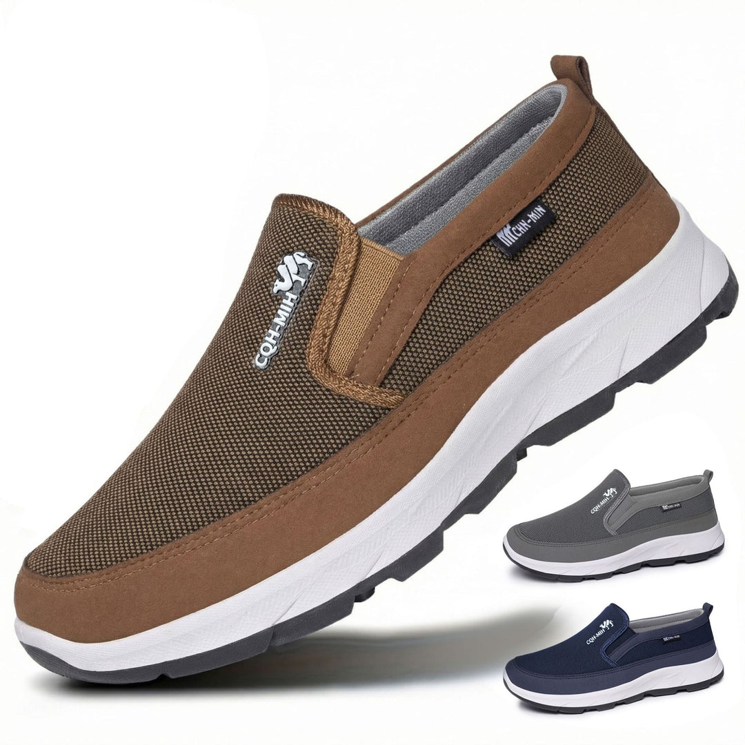 Herren nan gepolsterter Slip-On Komfort-Sneaker mit elastischem Einstieg, stoßdämpfender EVA-Plateausohle und herausnehmbarem Komfortfußbett Echo Archiv
