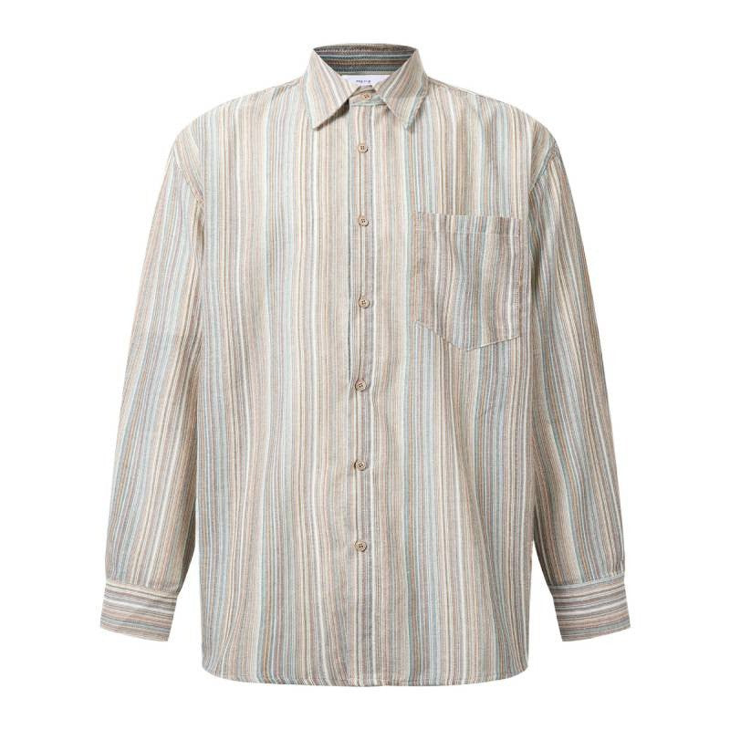 Herren Elegantes Langarmhemd mit Streifen – Arvello