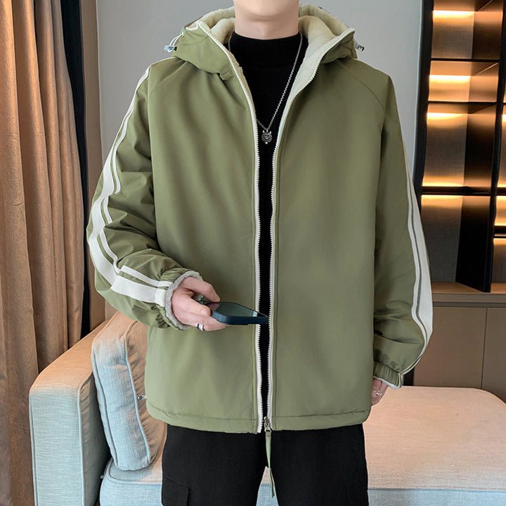 Herren isolierte Outdoor-Jacke mit abnehmbarer Kapuze und weicher Innenschicht Echoarchiv