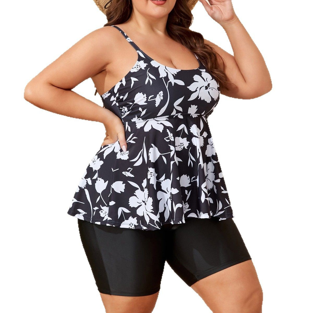 Damen Tankini-Set mit floralem Oberteil und Shorts Echo Archiv