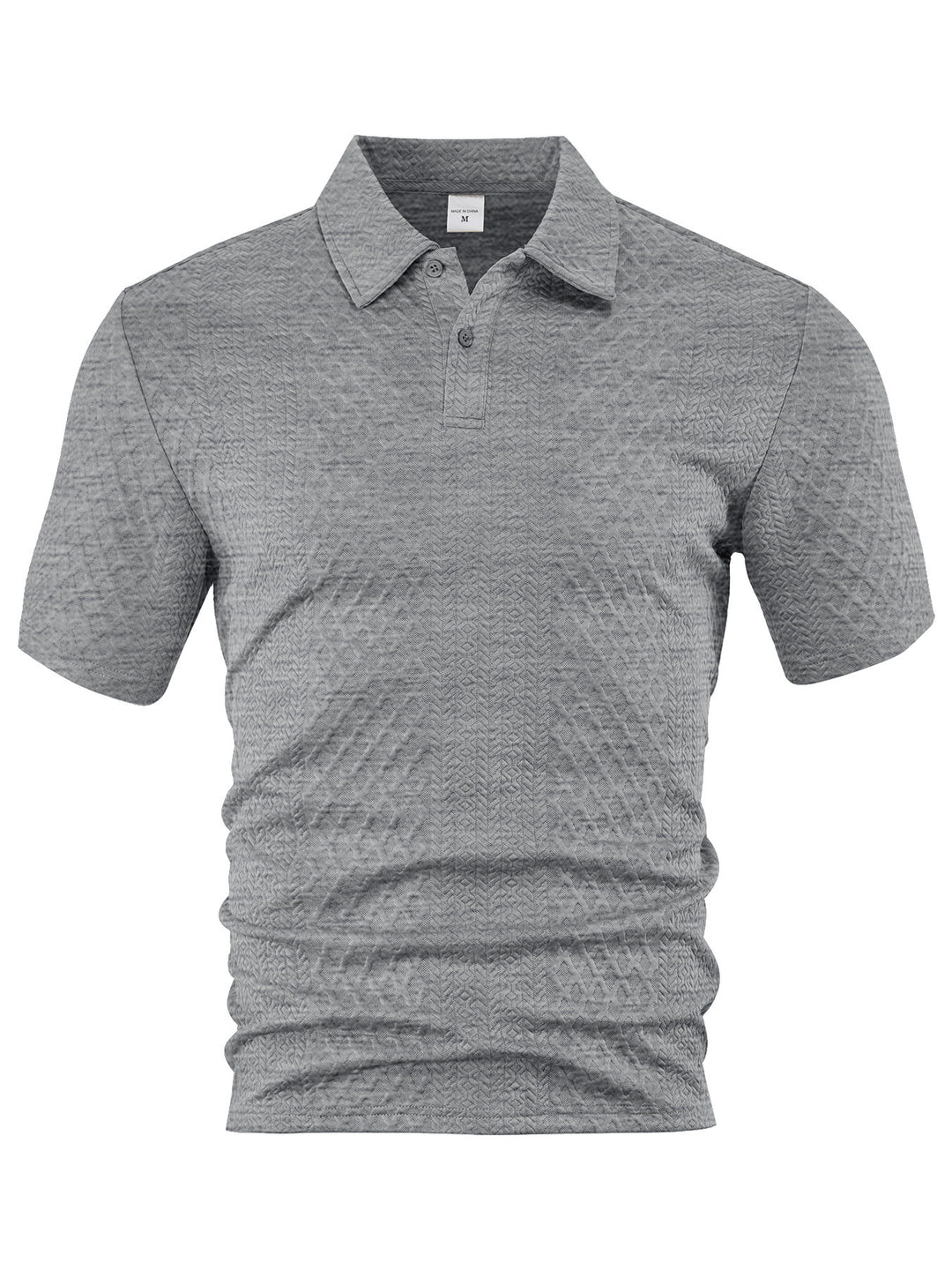Herren kurzärmeliges Polohemd mit strukturiertem Design Echoarchiv