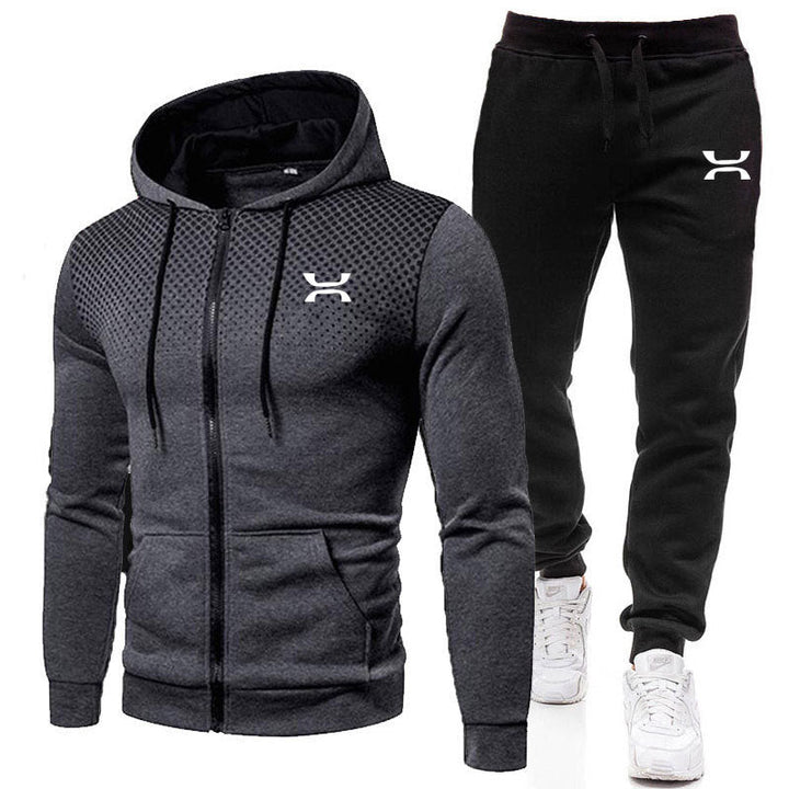 Herren Sportanzug mit Reißverschluss-Hoodie und Jogginghose – Marzano