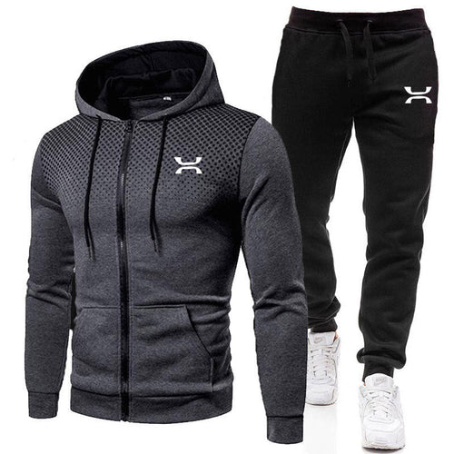 Herren Sportanzug mit Reißverschluss-Hoodie und Jogginghose – Marzano