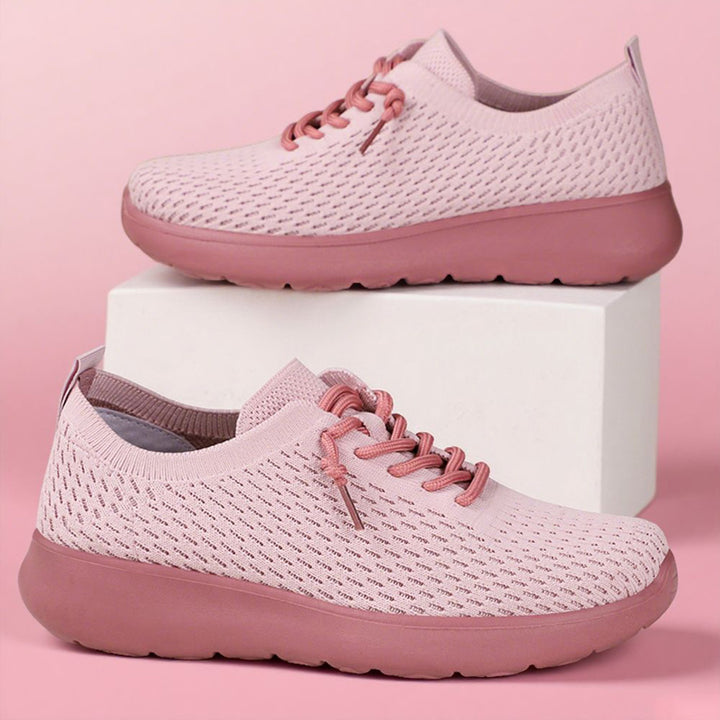 Damen nan atmungsaktiver Strick-Freizeit-Sneaker mit elastischem Schlupfkragen und stoßdämpfender EVA-Komfortsohle Echo Archiv