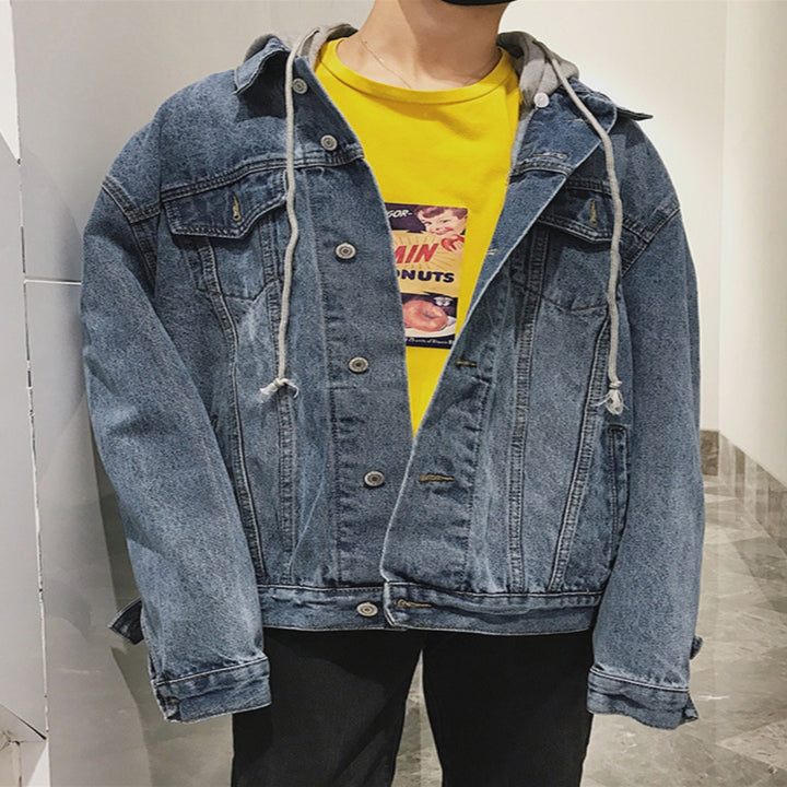 Herren Lässige Denimjacke mit Fleece-Futter Echoarchiv 1788342597