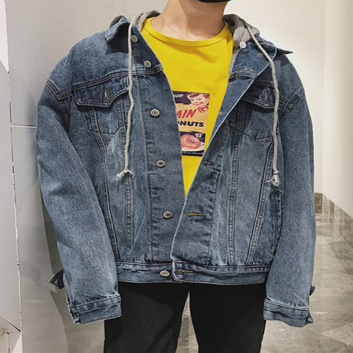 Herren Lässige Denimjacke mit Fleece-Futter Echoarchiv 1788342597