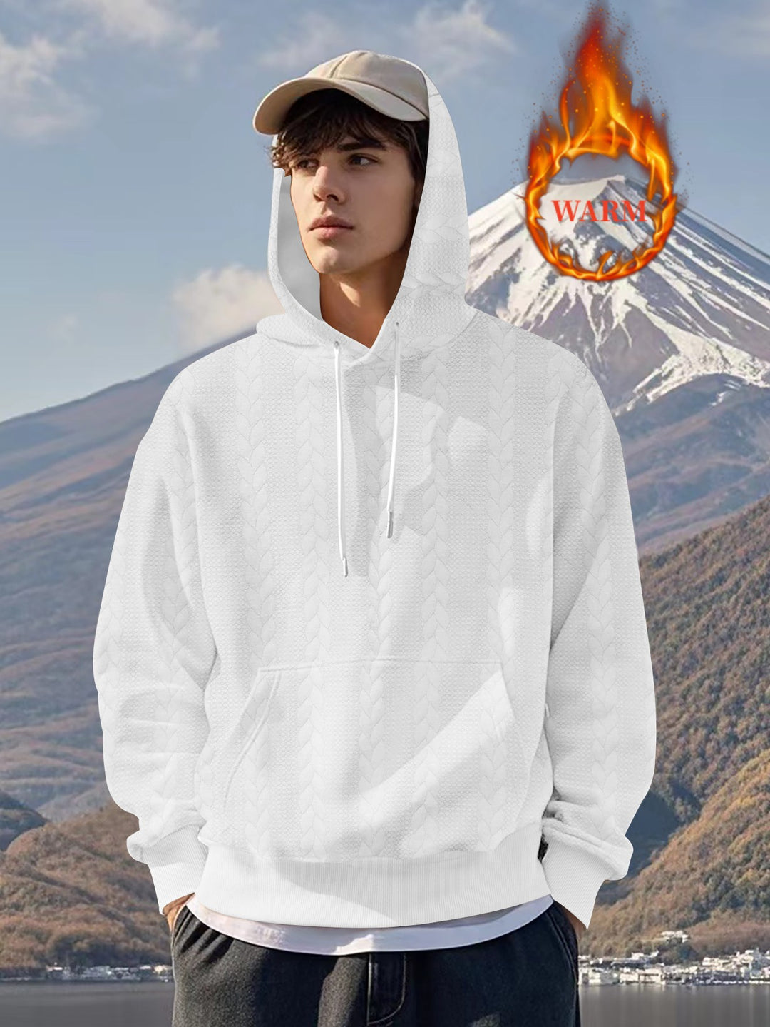 Herren Thermo Kapuzenpullover mit strukturiertem Innenfutter und praktischen Taschen Echoarchiv
