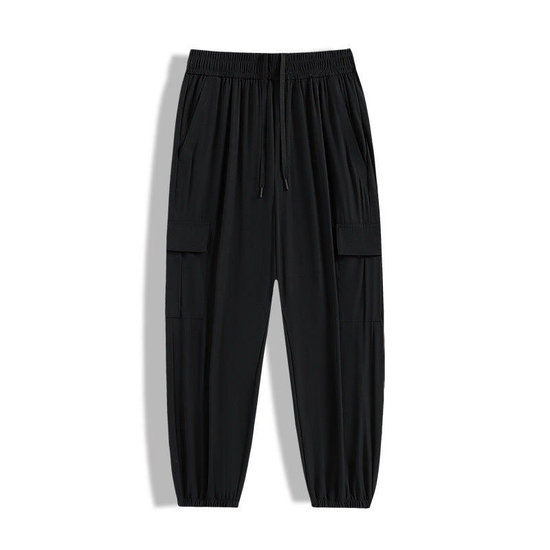 Herren Modische Cargo-Hose mit elastischem Bund und seitlichen Taschen Echo Archiv
